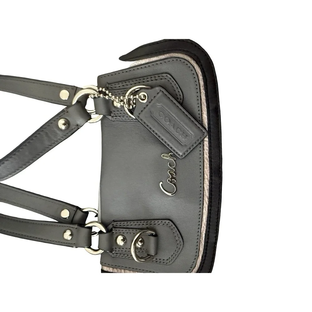 Coach F17096 Gray Leather Ashley Spectator Shoulder 2-Way Satchel/ Handbag